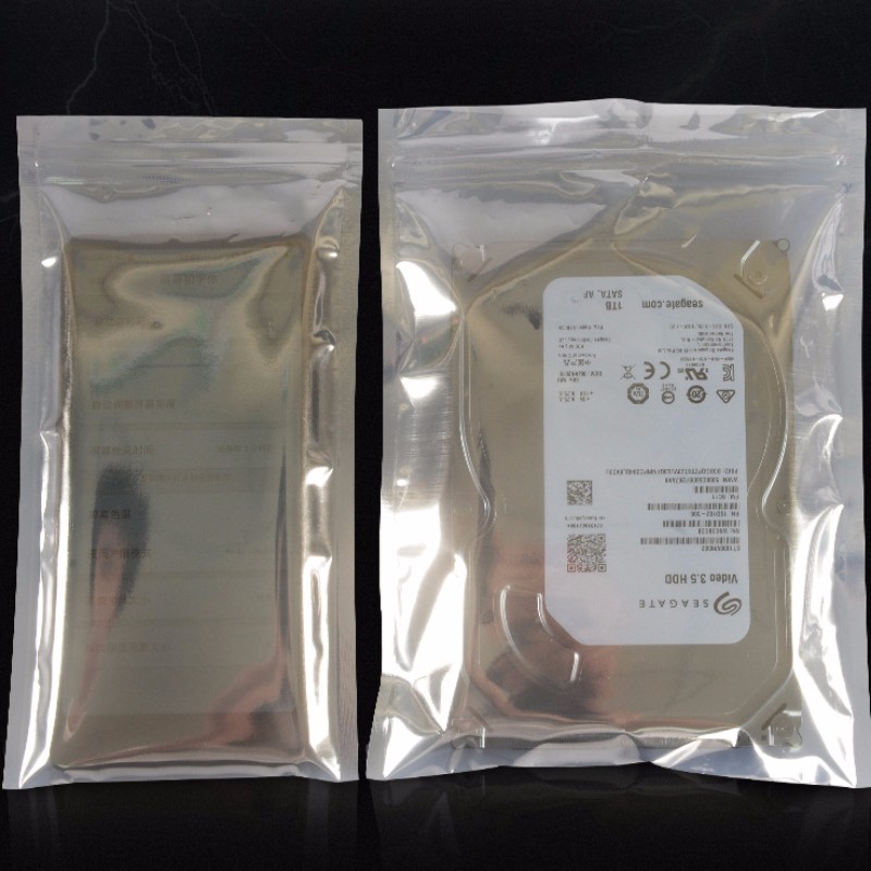 Transparent anti-static shielding bag can be re sealed for anti-static shielding